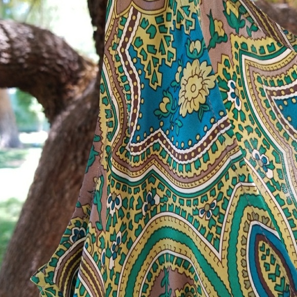 SOLD! EUC silk paisley summer dress sz 2 - Picture 6 of 6